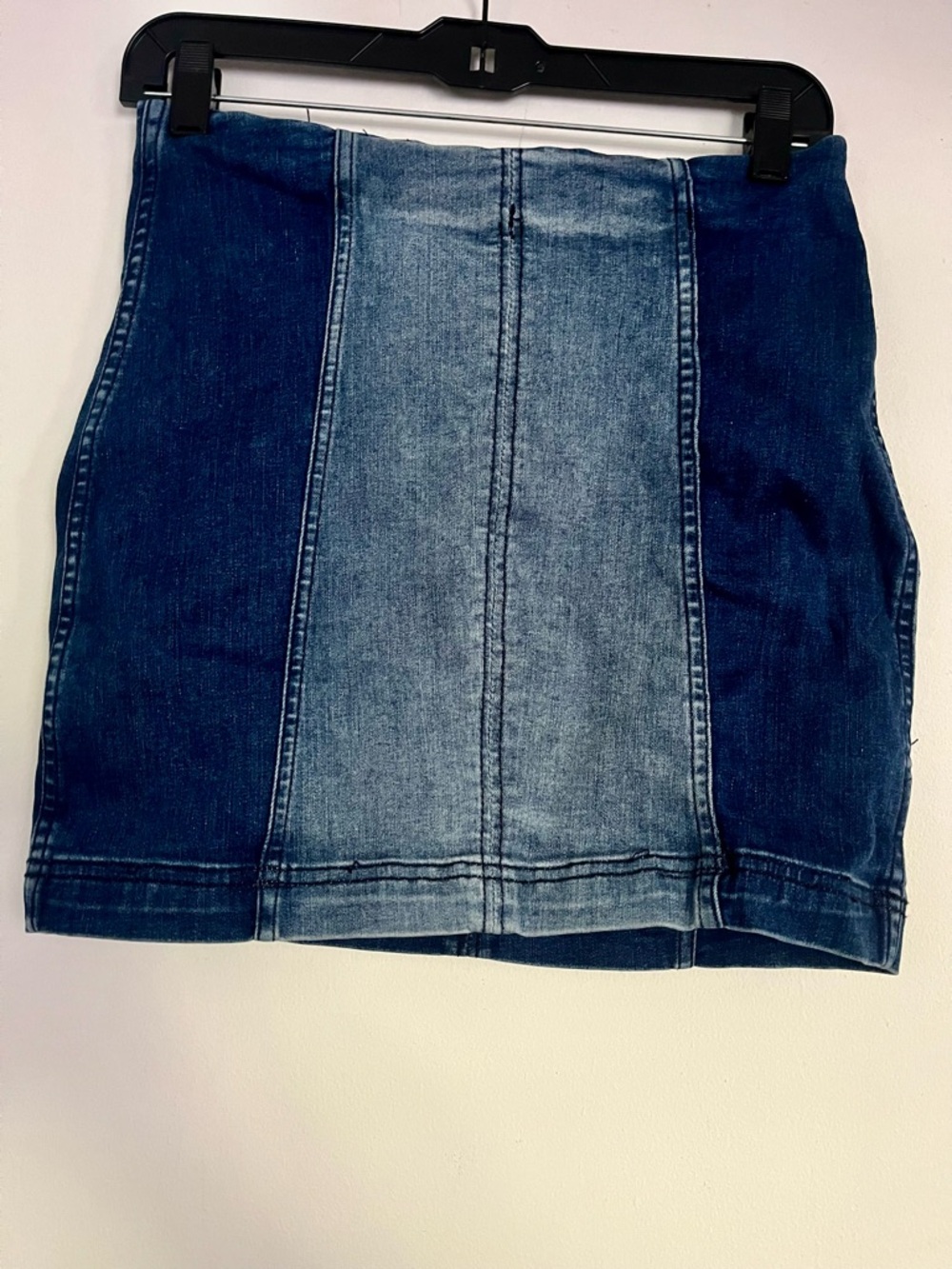 Free People Two-Tone Blue Denim Skirt - Size 6